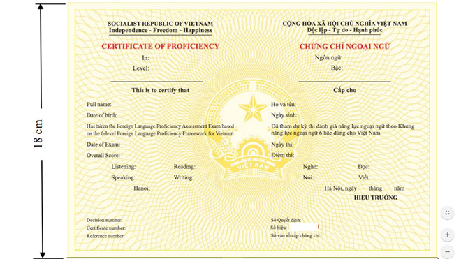 Chứng chỉ ngoại ngữ